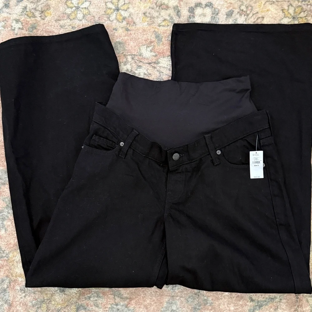 Gap jeans maternity true waistband full panel ultra soft baggy Jean size 28 6 - Picture 3 of 8